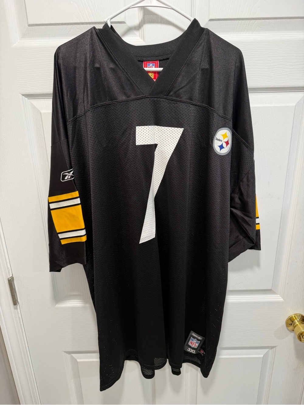 Ben Roethlisberger #7 Pittsburgh Steelers Reebok NFL Jersey 3XL Black